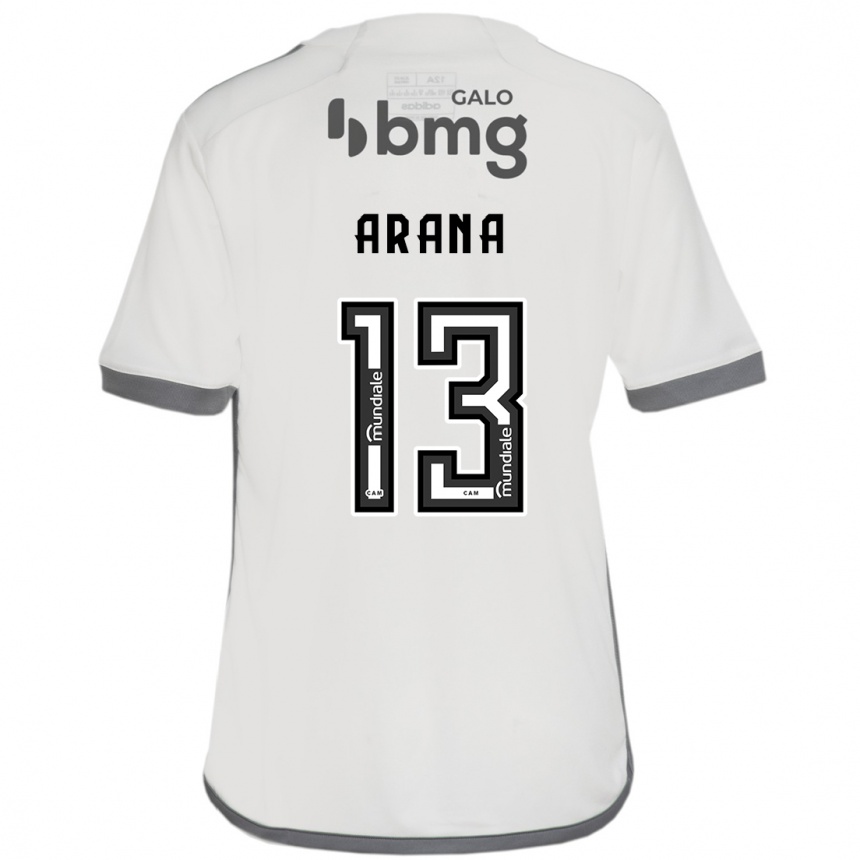 Enfant Football Maillot Guilherme Arana #13 Blanc Cassé Tenues Extérieur 2024/25