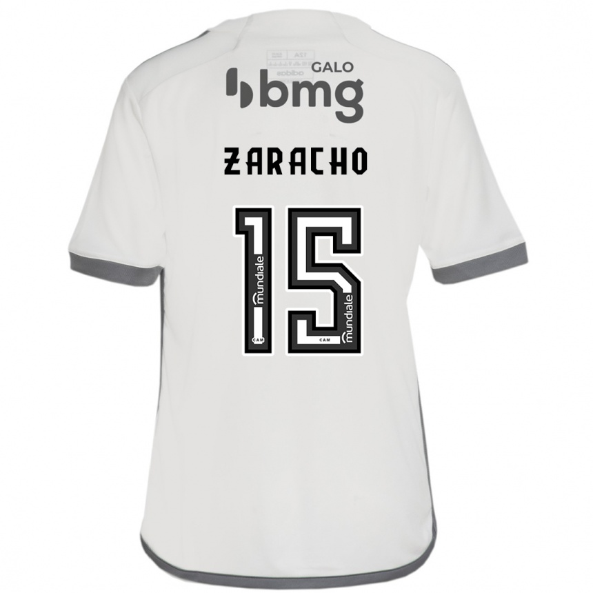 Enfant Football Maillot Matías Zaracho #15 Blanc Cassé Tenues Extérieur 2024/25