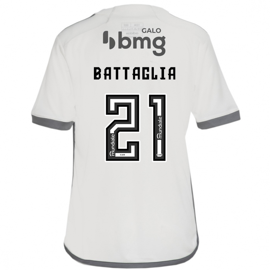 Enfant Football Maillot Rodrigo Battaglia #21 Blanc Cassé Tenues Extérieur 2024/25