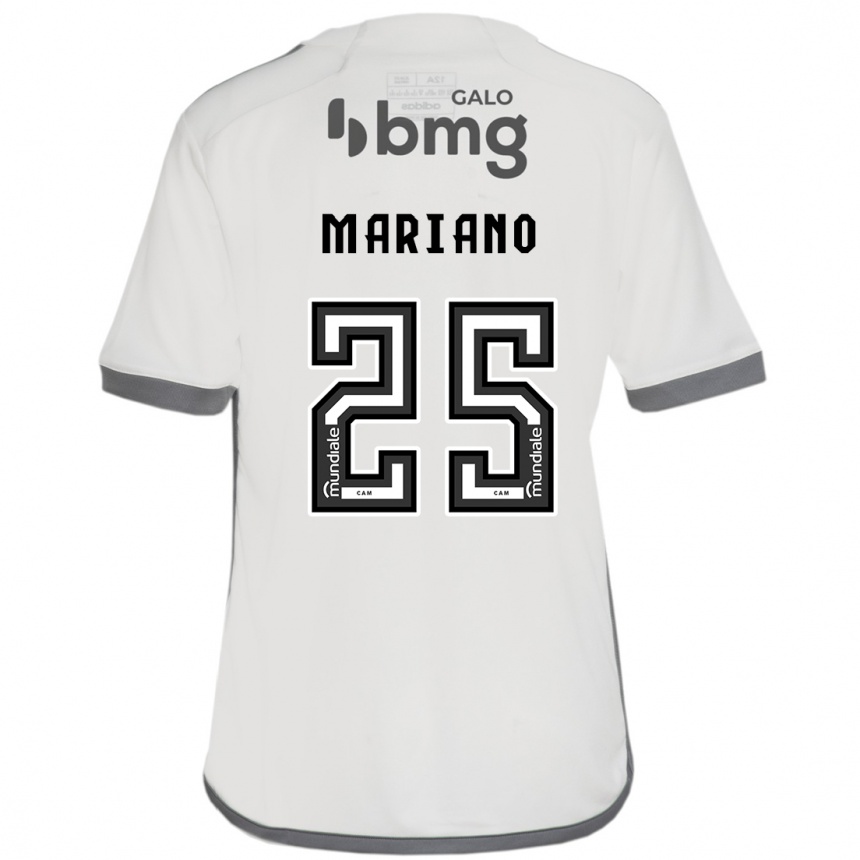 Enfant Football Maillot Mariano #25 Blanc Cassé Tenues Extérieur 2024/25