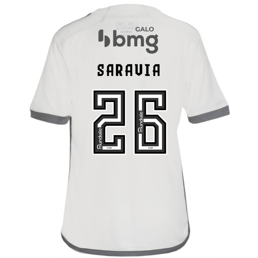 Enfant Football Maillot Renzo Saravia #26 Blanc Cassé Tenues Extérieur 2024/25