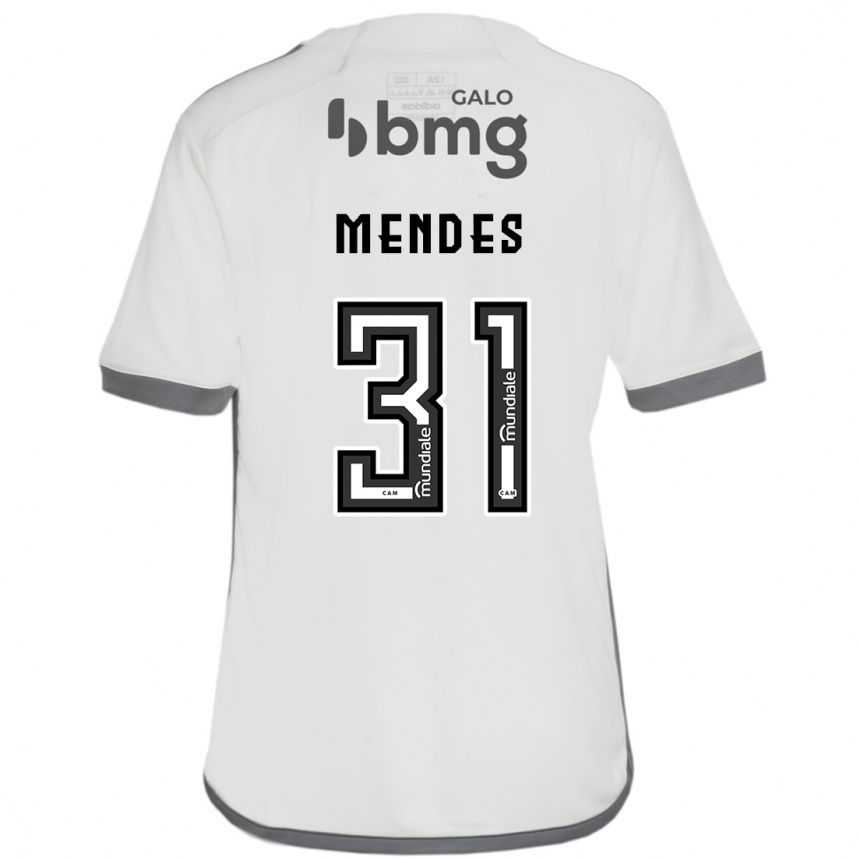 Enfant Football Maillot Matheus Mendes #31 Blanc Cassé Tenues Extérieur 2024/25