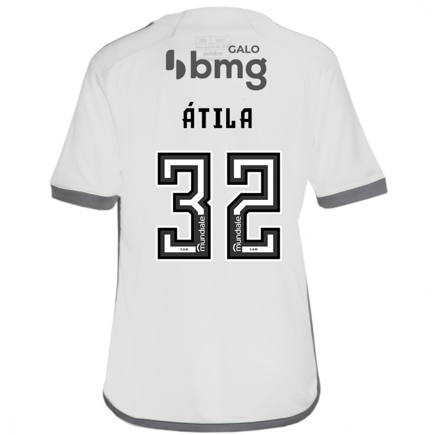 Enfant Football Maillot Gabriel Átila #32 Blanc Cassé Tenues Extérieur 2024/25