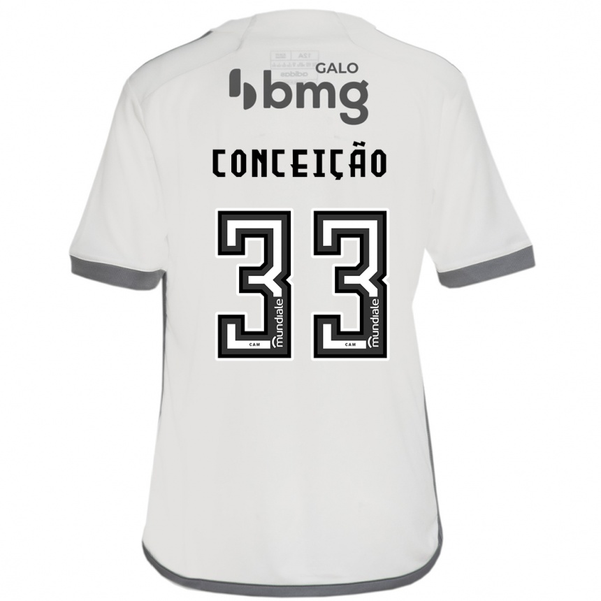 Enfant Football Maillot Robert Conceição #33 Blanc Cassé Tenues Extérieur 2024/25