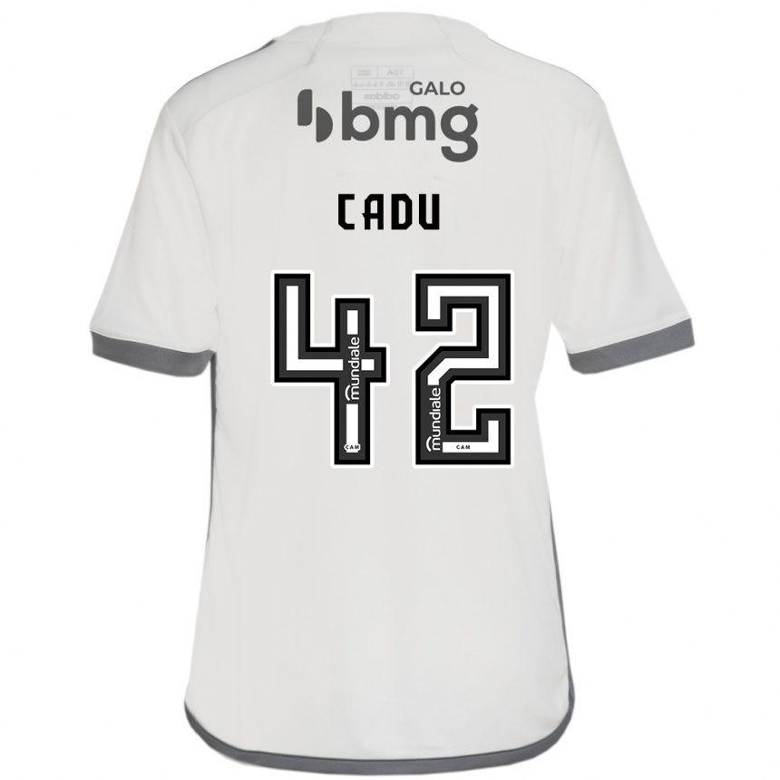 Enfant Football Maillot Cadu #42 Blanc Cassé Tenues Extérieur 2024/25