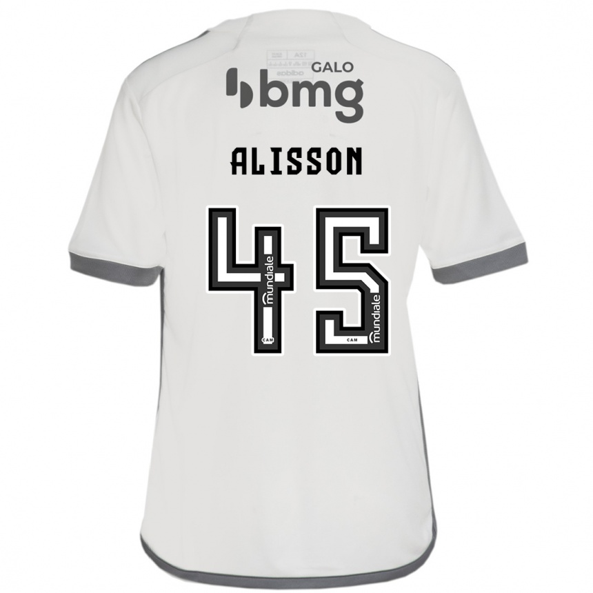 Enfant Football Maillot Alisson #45 Blanc Cassé Tenues Extérieur 2024/25