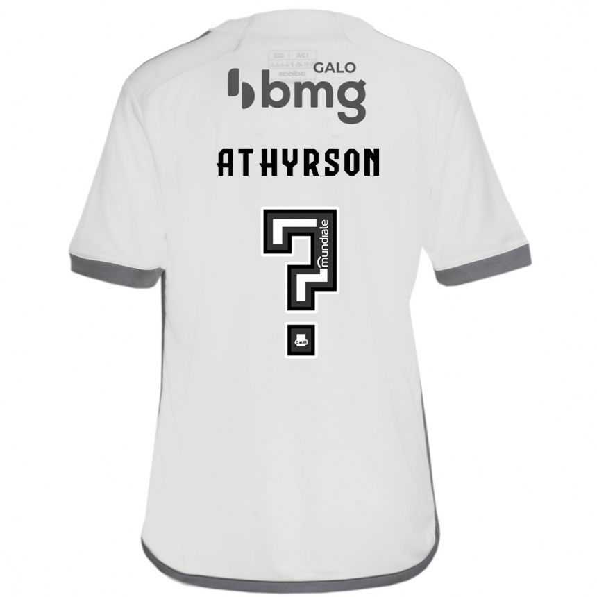 Enfant Football Maillot Athyrson #0 Blanc Cassé Tenues Extérieur 2024/25