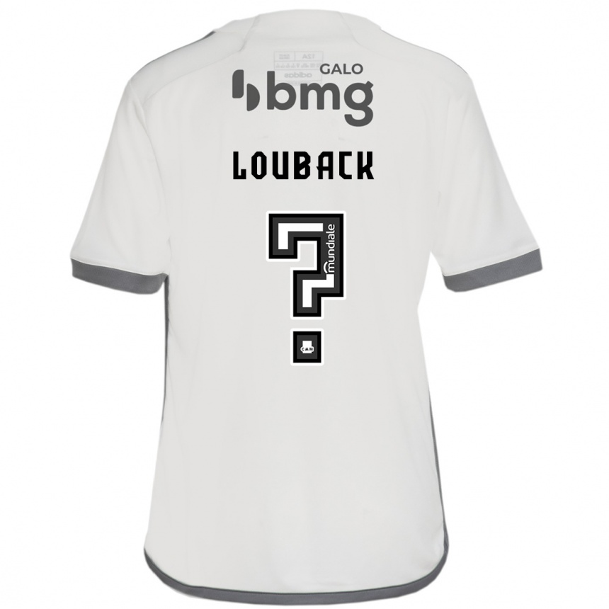 Enfant Football Maillot Lucas Louback #0 Blanc Cassé Tenues Extérieur 2024/25