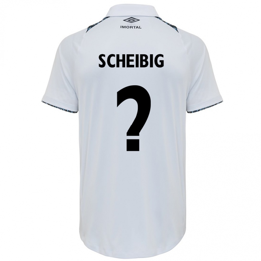 Enfant Football Maillot Felipe Scheibig #0 Blanc Bleu Tenues Extérieur 2024/25