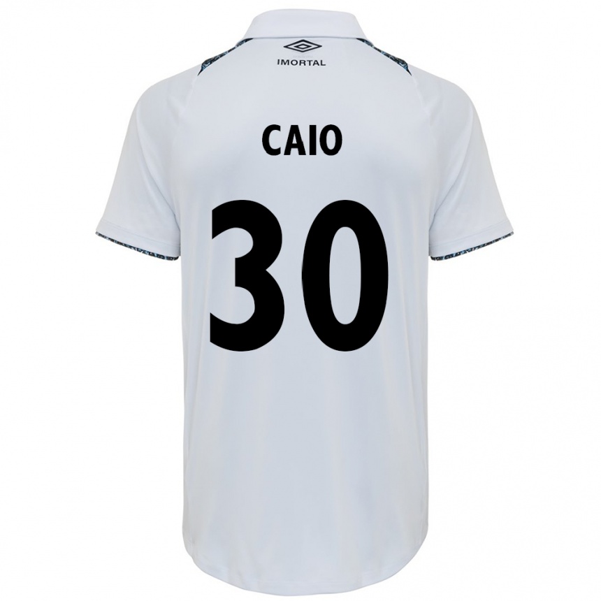 Enfant Football Maillot Rodrigo Caio #30 Blanc Bleu Tenues Extérieur 2024/25