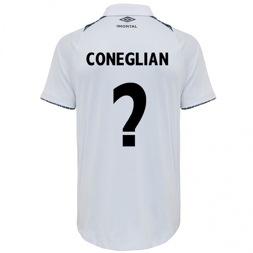 Enfant Football Maillot Arthur Coneglian #0 Blanc Bleu Tenues Extérieur 2024/25