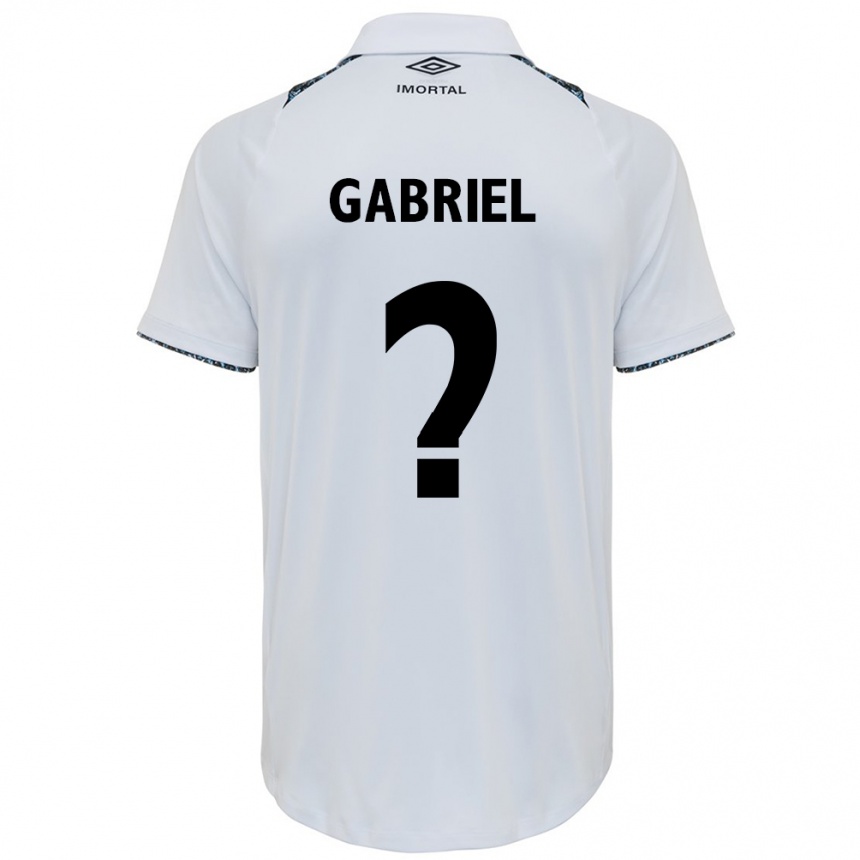 Enfant Football Maillot Pedro Gabriel #0 Blanc Bleu Tenues Extérieur 2024/25