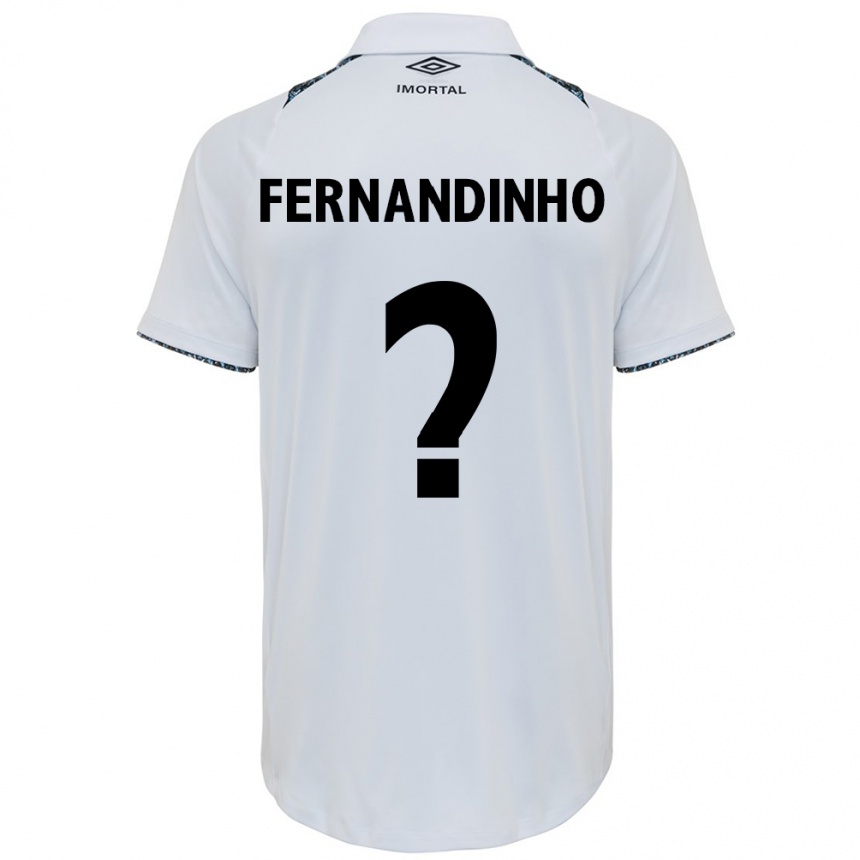 Enfant Football Maillot Fernandinho #0 Blanc Bleu Tenues Extérieur 2024/25