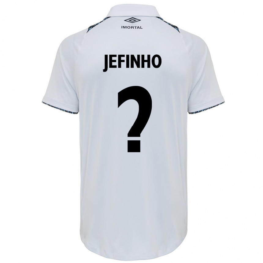 Enfant Football Maillot Jefinho #0 Blanc Bleu Tenues Extérieur 2024/25