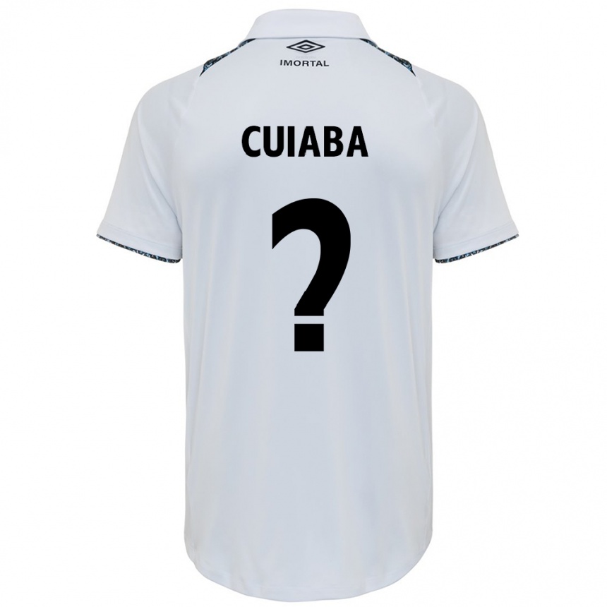 Enfant Football Maillot Pedro Cuiabá #0 Blanc Bleu Tenues Extérieur 2024/25