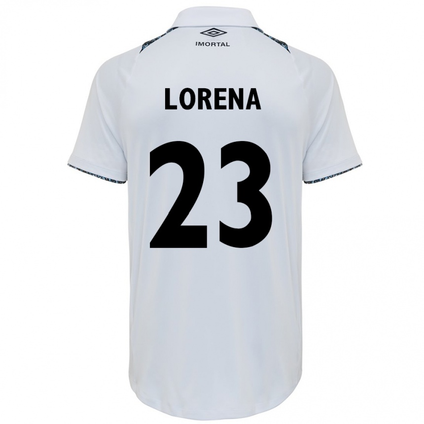 Enfant Football Maillot Lorena #23 Blanc Bleu Tenues Extérieur 2024/25