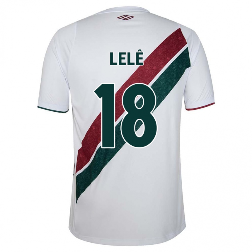 Enfant Football Maillot Lelê #18 Blanc Vert Bordeaux Tenues Extérieur 2024/25