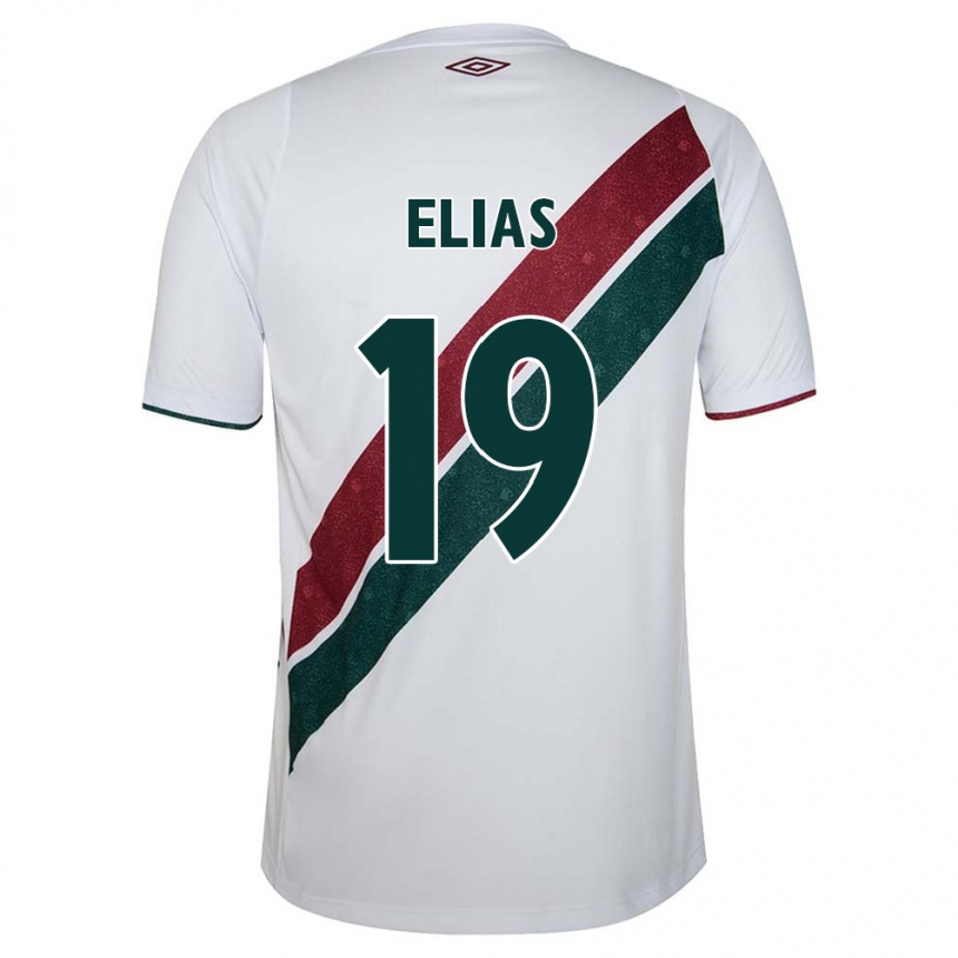 Enfant Football Maillot Kauã Elias #19 Blanc Vert Bordeaux Tenues Extérieur 2024/25