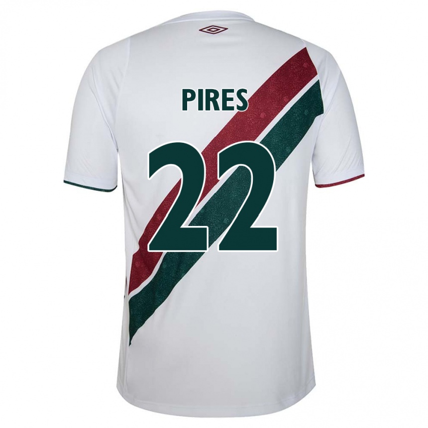 Enfant Football Maillot Gabriel Pires #22 Blanc Vert Bordeaux Tenues Extérieur 2024/25