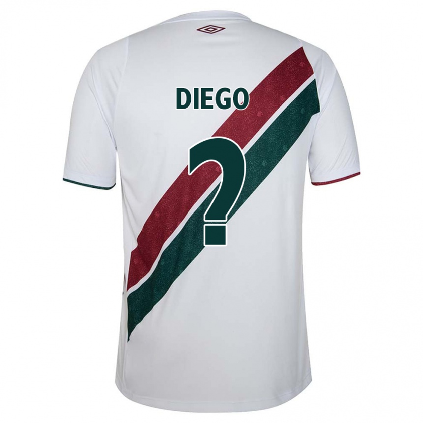 Enfant Football Maillot Diego #0 Blanc Vert Bordeaux Tenues Extérieur 2024/25