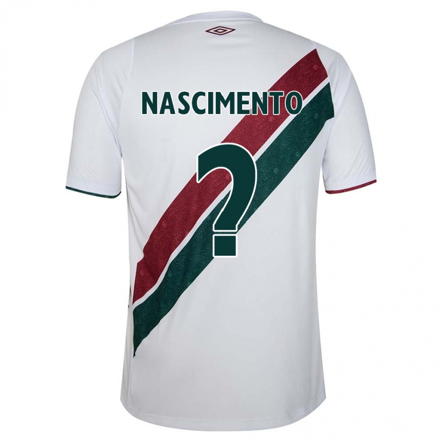 Enfant Football Maillot Hiago Nascimento #0 Blanc Vert Bordeaux Tenues Extérieur 2024/25