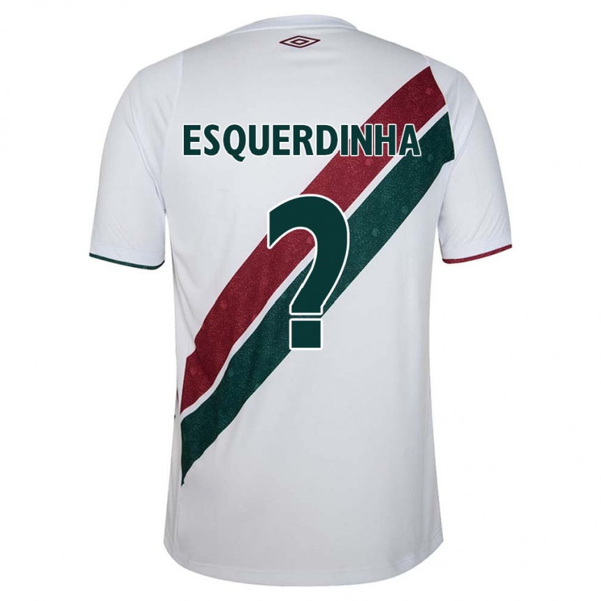 Enfant Football Maillot Esquerdinha #0 Blanc Vert Bordeaux Tenues Extérieur 2024/25