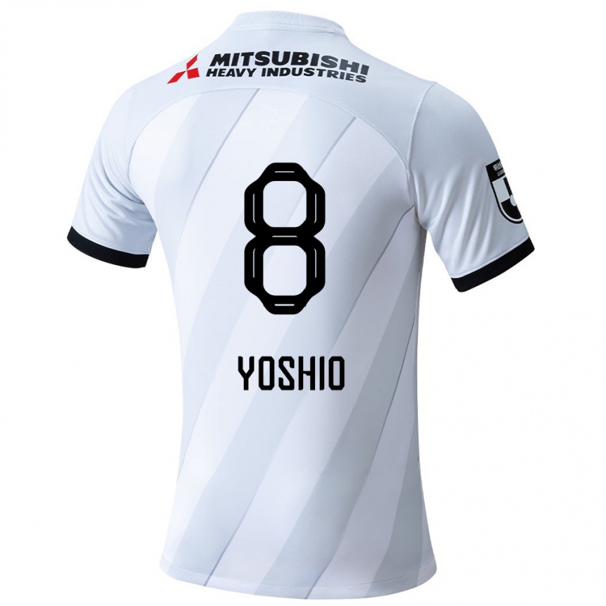 Enfant Football Maillot Yoshio Koizumi #8 Blanc Gris Tenues Extérieur 2024/25