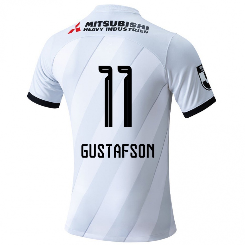 Enfant Football Maillot Samuel Gustafson #11 Blanc Gris Tenues Extérieur 2024/25