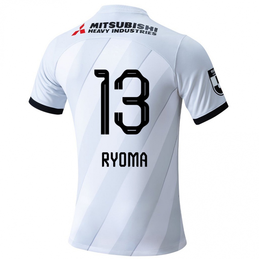 Enfant Football Maillot Ryoma Watanabe #13 Blanc Gris Tenues Extérieur 2024/25