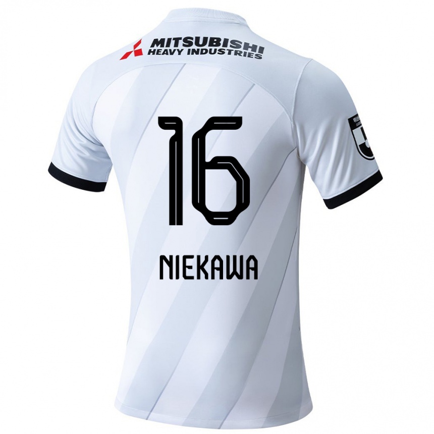 Enfant Football Maillot Ayumi Niekawa #16 Blanc Gris Tenues Extérieur 2024/25