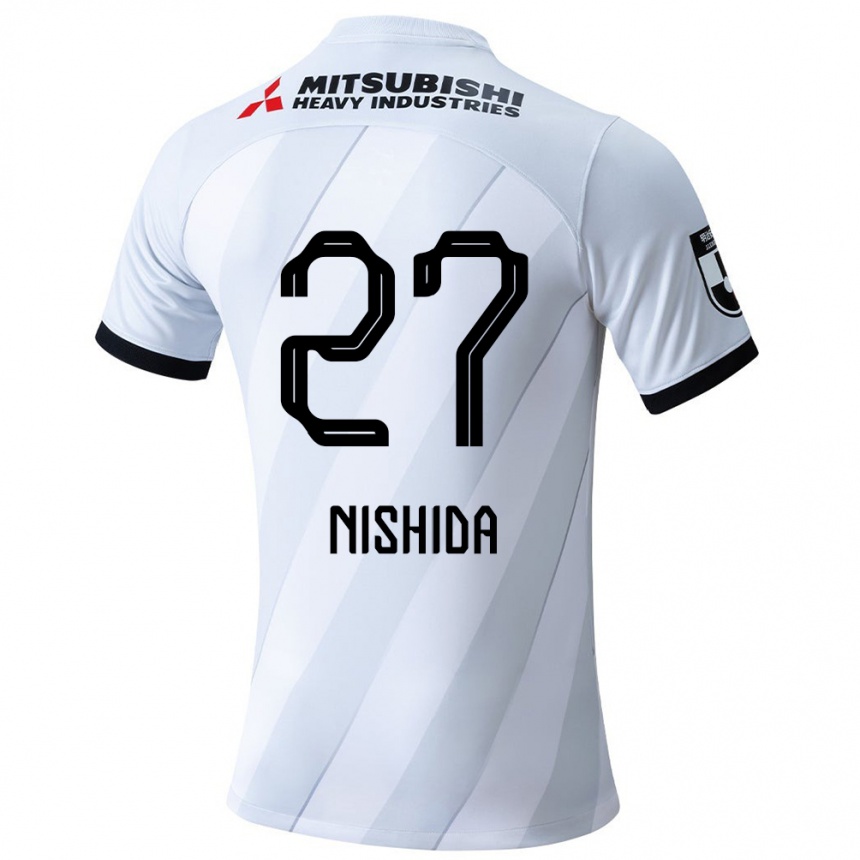 Enfant Football Maillot Haruto Nishida #27 Blanc Gris Tenues Extérieur 2024/25