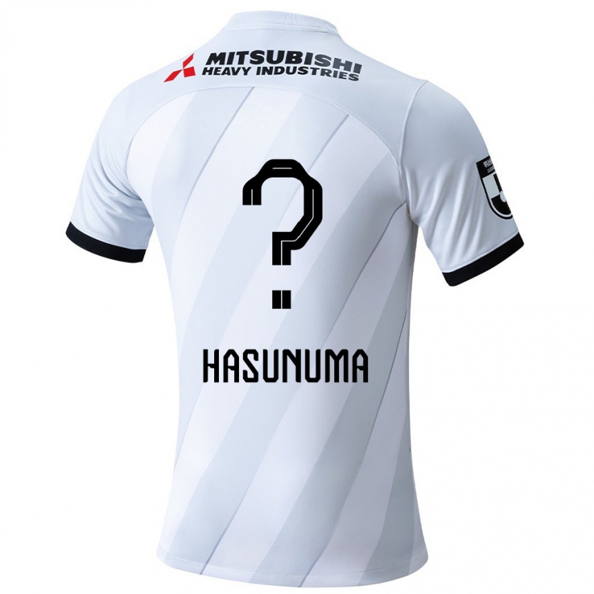 Enfant Football Maillot Shunsuke Hasunuma #0 Blanc Gris Tenues Extérieur 2024/25