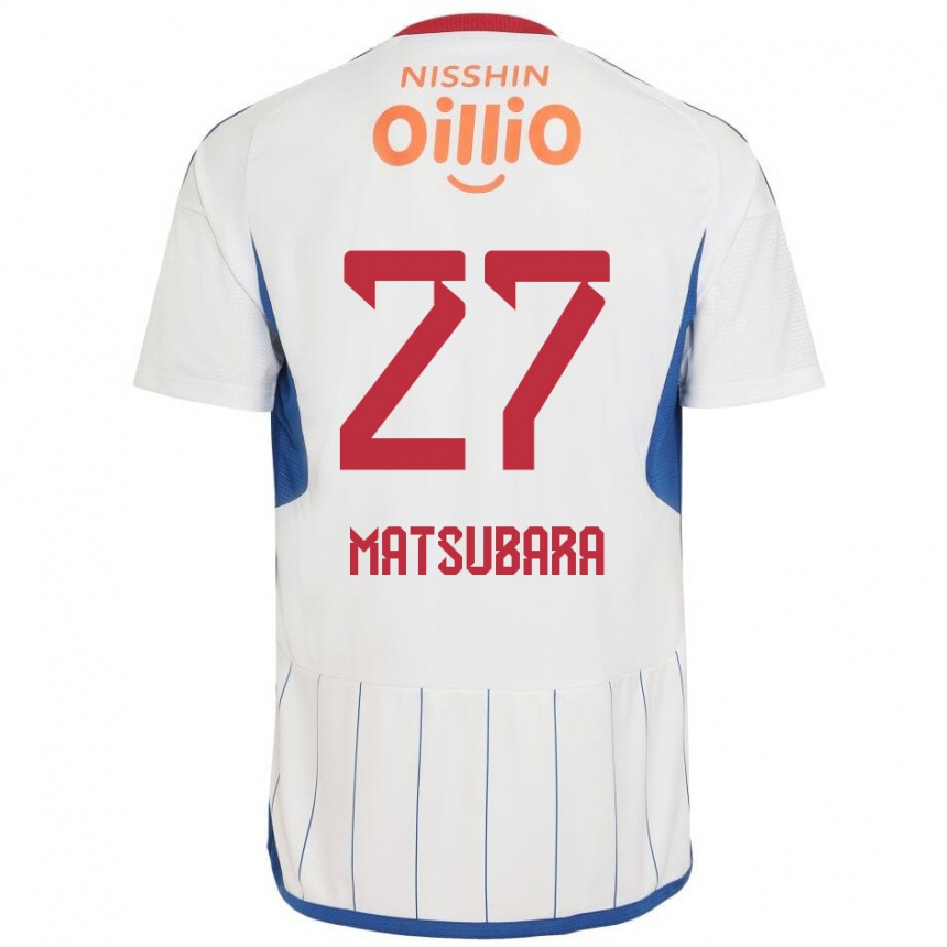 Enfant Football Maillot Ken Matsubara #27 Blanc Bleu Rouge Tenues Extérieur 2024/25