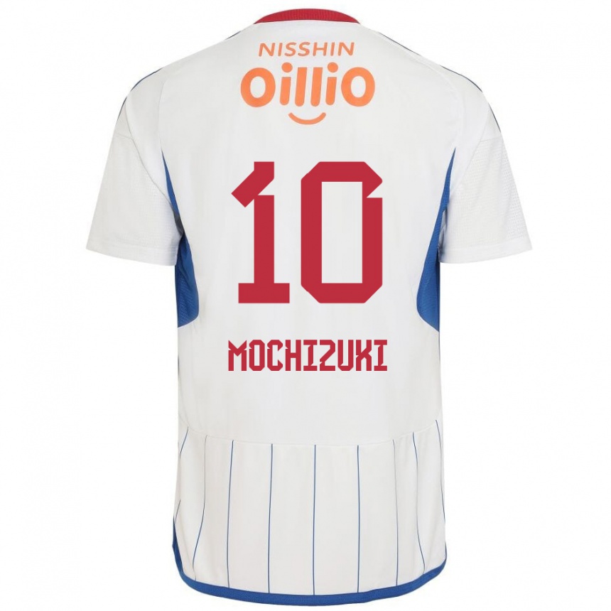 Enfant Football Maillot Kohei Mochizuki #10 Blanc Bleu Rouge Tenues Extérieur 2024/25