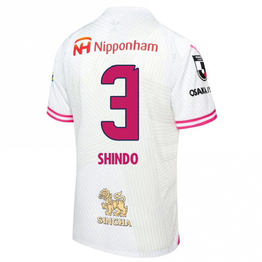 Enfant Football Maillot Ryosuke Shindo #3 Blanc Rose Tenues Extérieur 2024/25