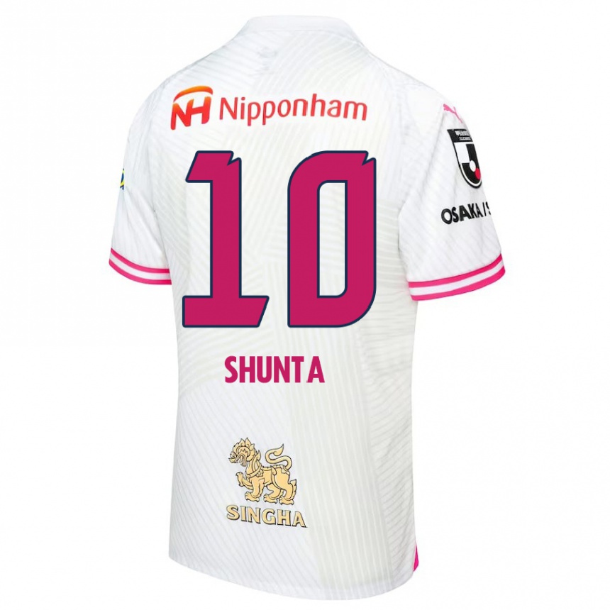 Enfant Football Maillot Shunta Tanaka #10 Blanc Rose Tenues Extérieur 2024/25