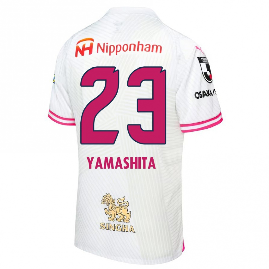 Enfant Football Maillot Tatsuya Yamashita #23 Blanc Rose Tenues Extérieur 2024/25