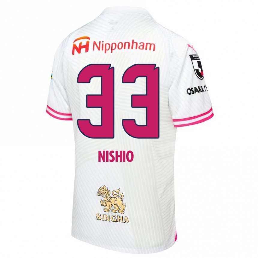 Enfant Football Maillot Ryuya Nishio #33 Blanc Rose Tenues Extérieur 2024/25