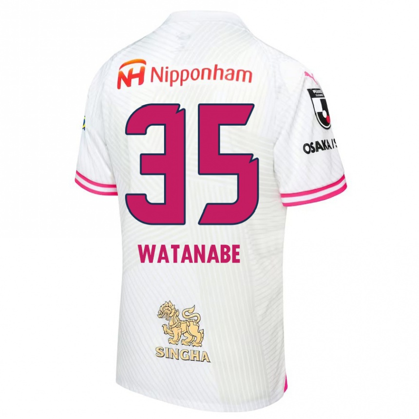 Enfant Football Maillot Ryo Watanabe #35 Blanc Rose Tenues Extérieur 2024/25