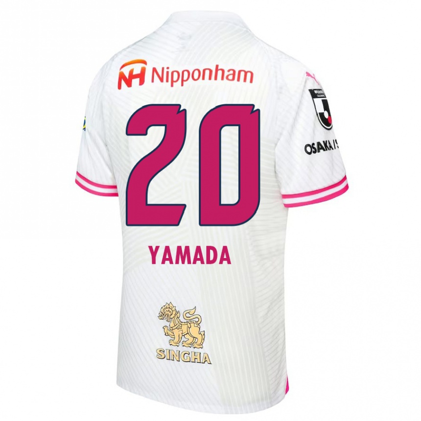 Enfant Football Maillot Kotaro Yamada #20 Blanc Rose Tenues Extérieur 2024/25