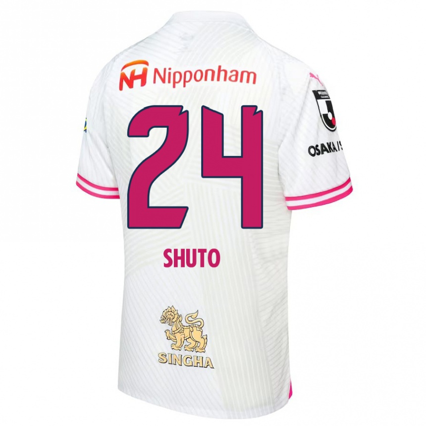 Enfant Football Maillot Nozomi Shuto #24 Blanc Rose Tenues Extérieur 2024/25