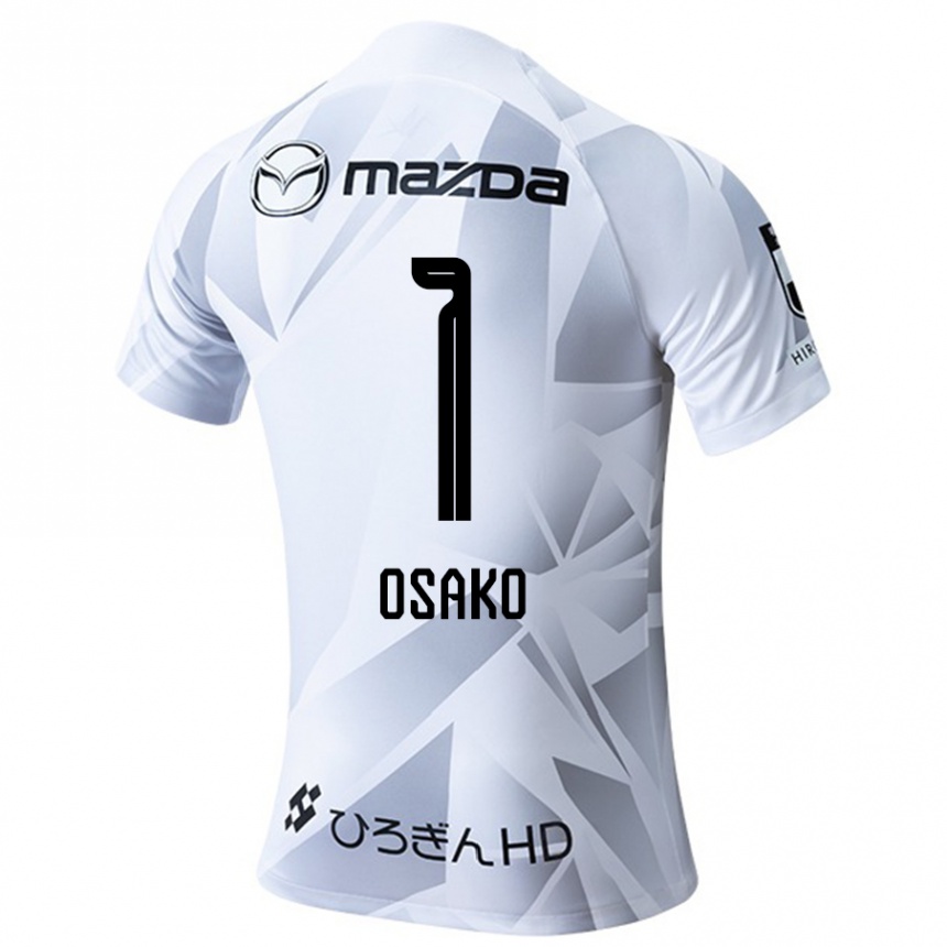 Enfant Football Maillot Keisuke Osako #1 Blanc Gris Noir Tenues Extérieur 2024/25