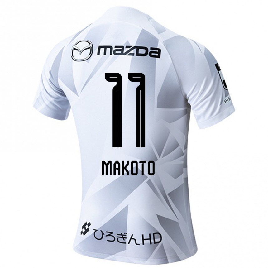 Enfant Football Maillot Makoto Mitsuta #11 Blanc Gris Noir Tenues Extérieur 2024/25