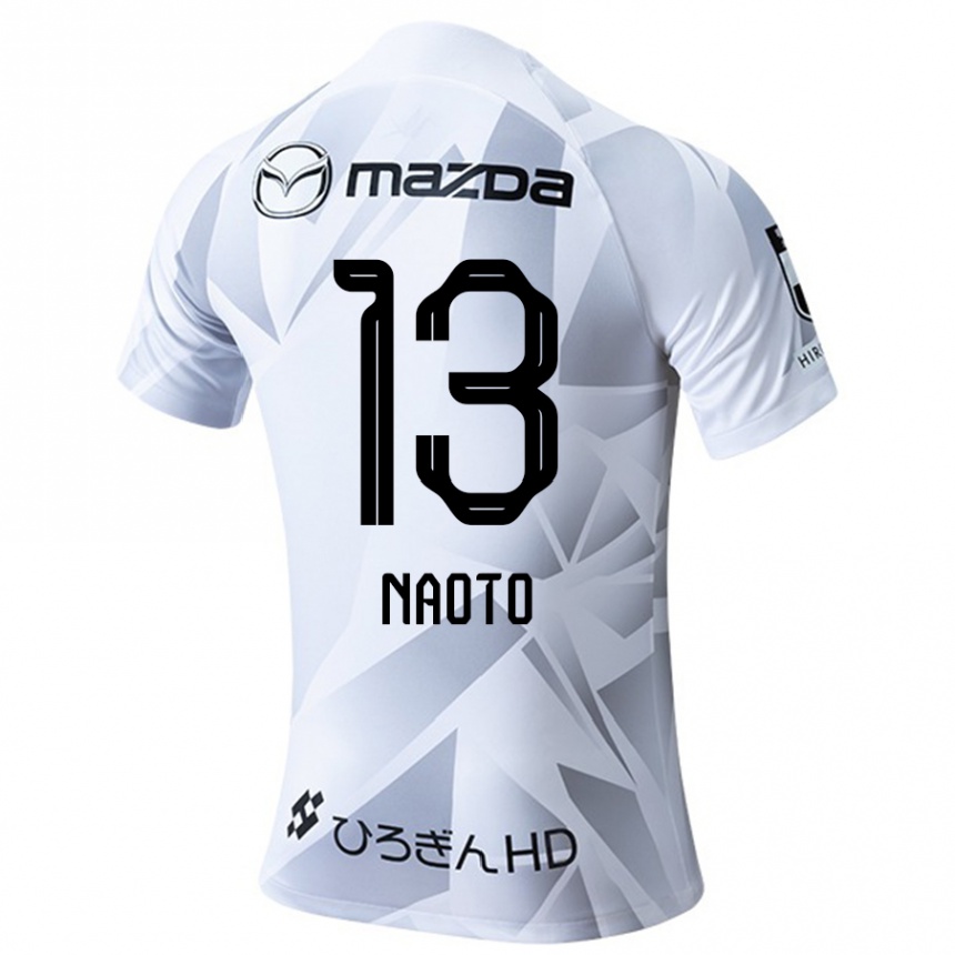 Enfant Football Maillot Naoto Arai #13 Blanc Gris Noir Tenues Extérieur 2024/25