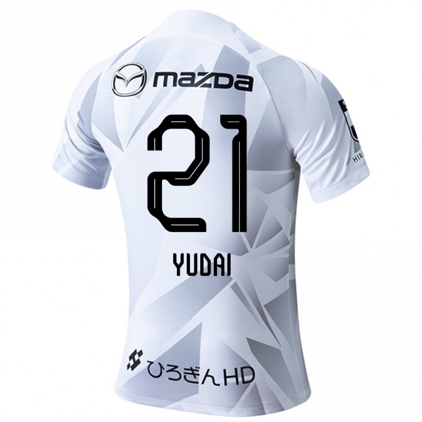 Enfant Football Maillot Yudai Tanaka #21 Blanc Gris Noir Tenues Extérieur 2024/25