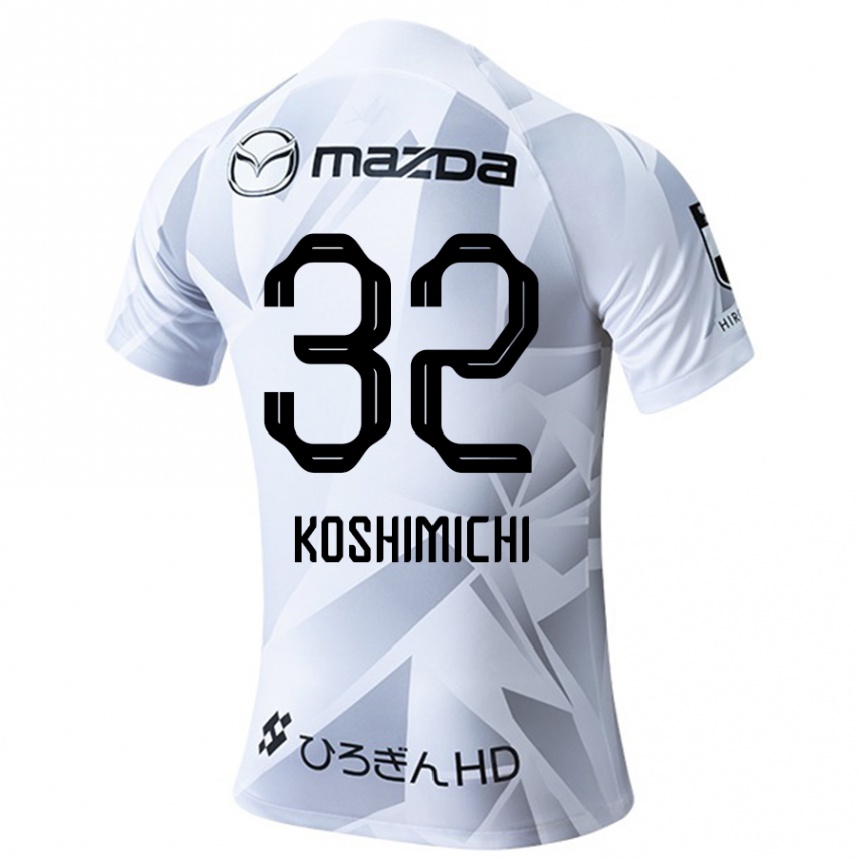 Enfant Football Maillot Sota Koshimichi #32 Blanc Gris Noir Tenues Extérieur 2024/25