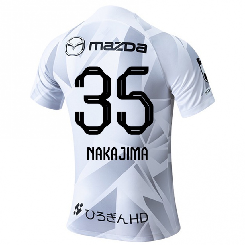 Enfant Football Maillot Yotaro Nakajima #35 Blanc Gris Noir Tenues Extérieur 2024/25