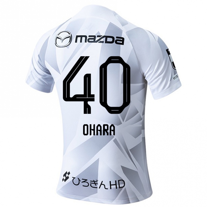 Enfant Football Maillot Motoki Ohara #40 Blanc Gris Noir Tenues Extérieur 2024/25