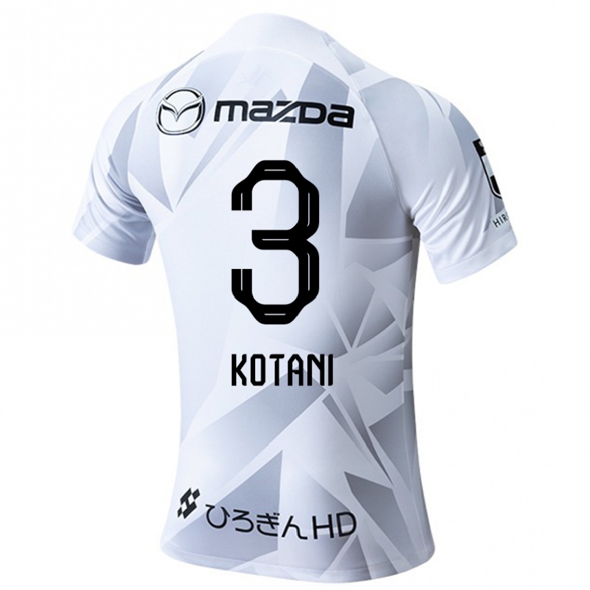 Enfant Football Maillot Fuga Kotani #3 Blanc Gris Noir Tenues Extérieur 2024/25