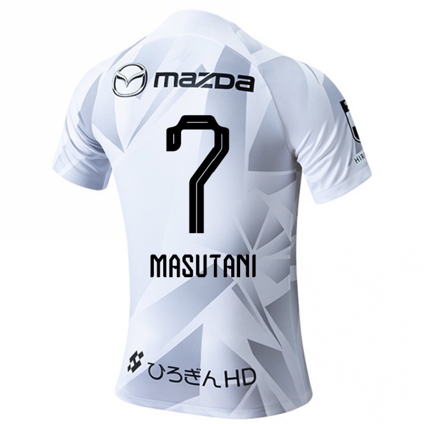 Enfant Football Maillot Ayuki Masutani #7 Blanc Gris Noir Tenues Extérieur 2024/25